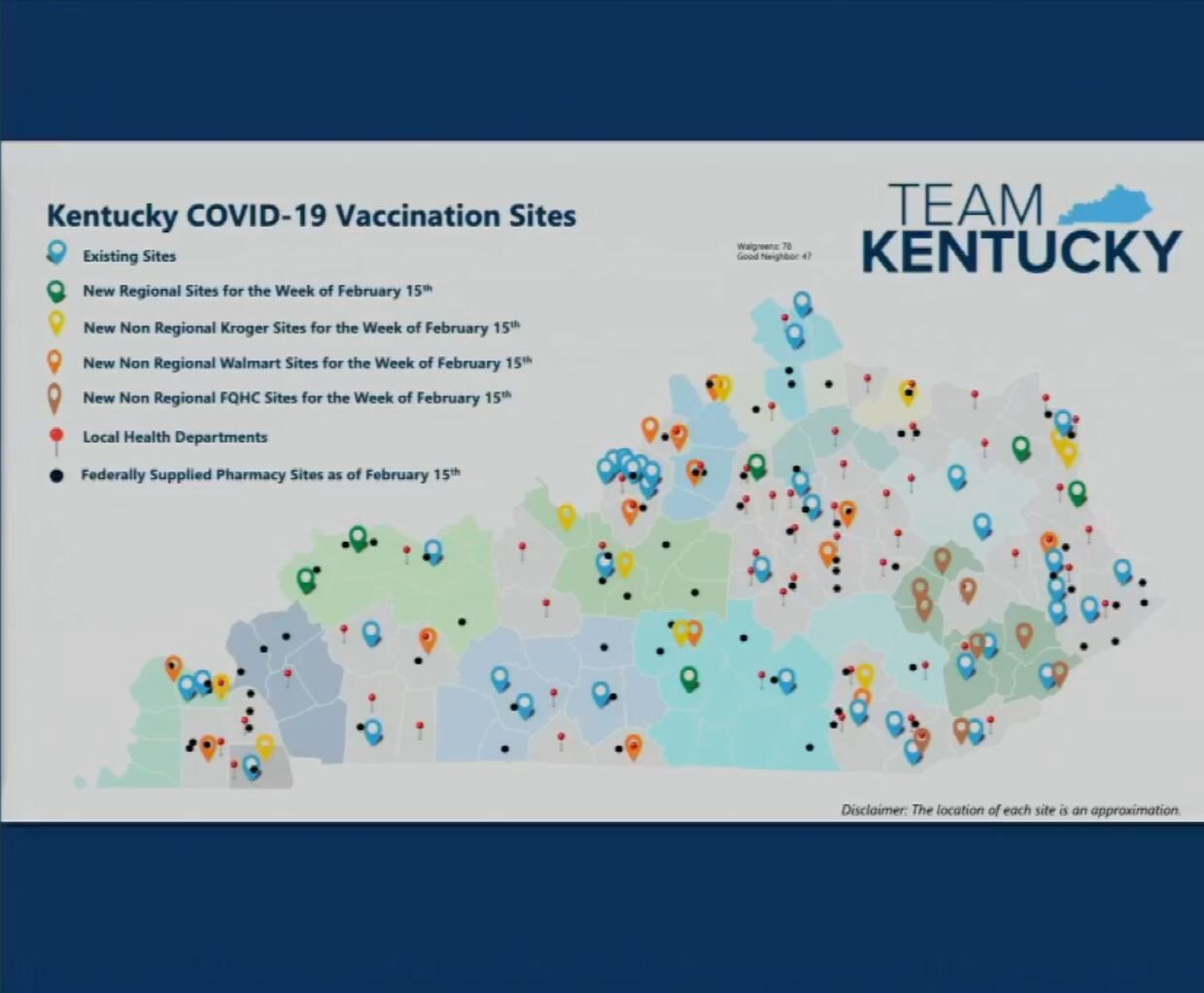 Kentucky vaccine sites 2/15/21